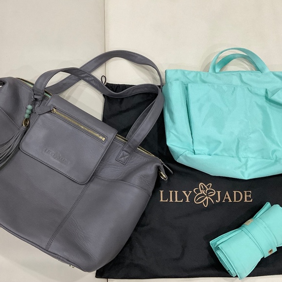 Lily jade Madeline leather bag / diaper bag - Picture 1 of 16